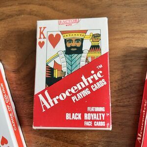 Afrocentric Black Factor Playing Cards Black Royalty Lot of 3